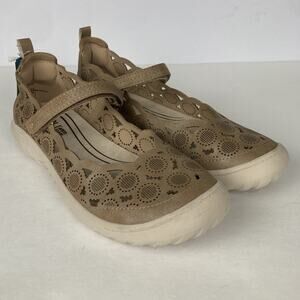 JBU by Jambu Women's Size 8.5 Anne Taupe Tan Shimmer Mary Jane Flats